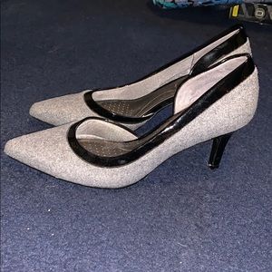 Life stride grey and black heels